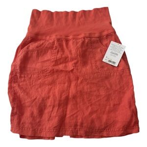 Athleta Lima Linen skirt. New with tags. Size 6. Orange/Pink color